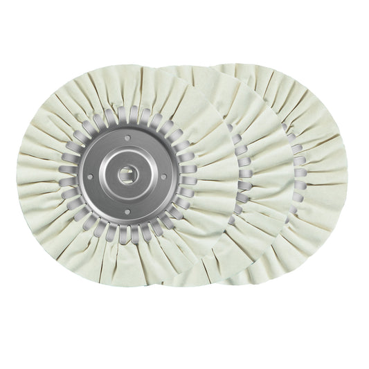 SALI Airway Buffing Wheel Kit 8 Inch Polishing Wheel Diameter 5/8" in Arbor Hole 12 Ply for Angle Grinder with Buffing Compound Kit Used On Angle Grinder for Metal, Car, Wood, Plastic