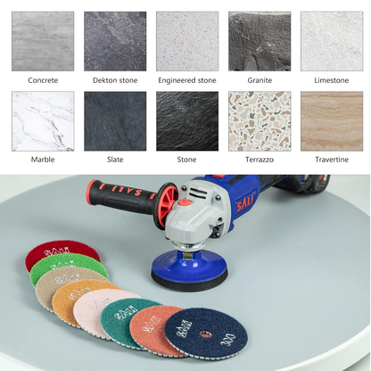 4" Diamond Polishing Pads - 30 Grit - 10 Pack