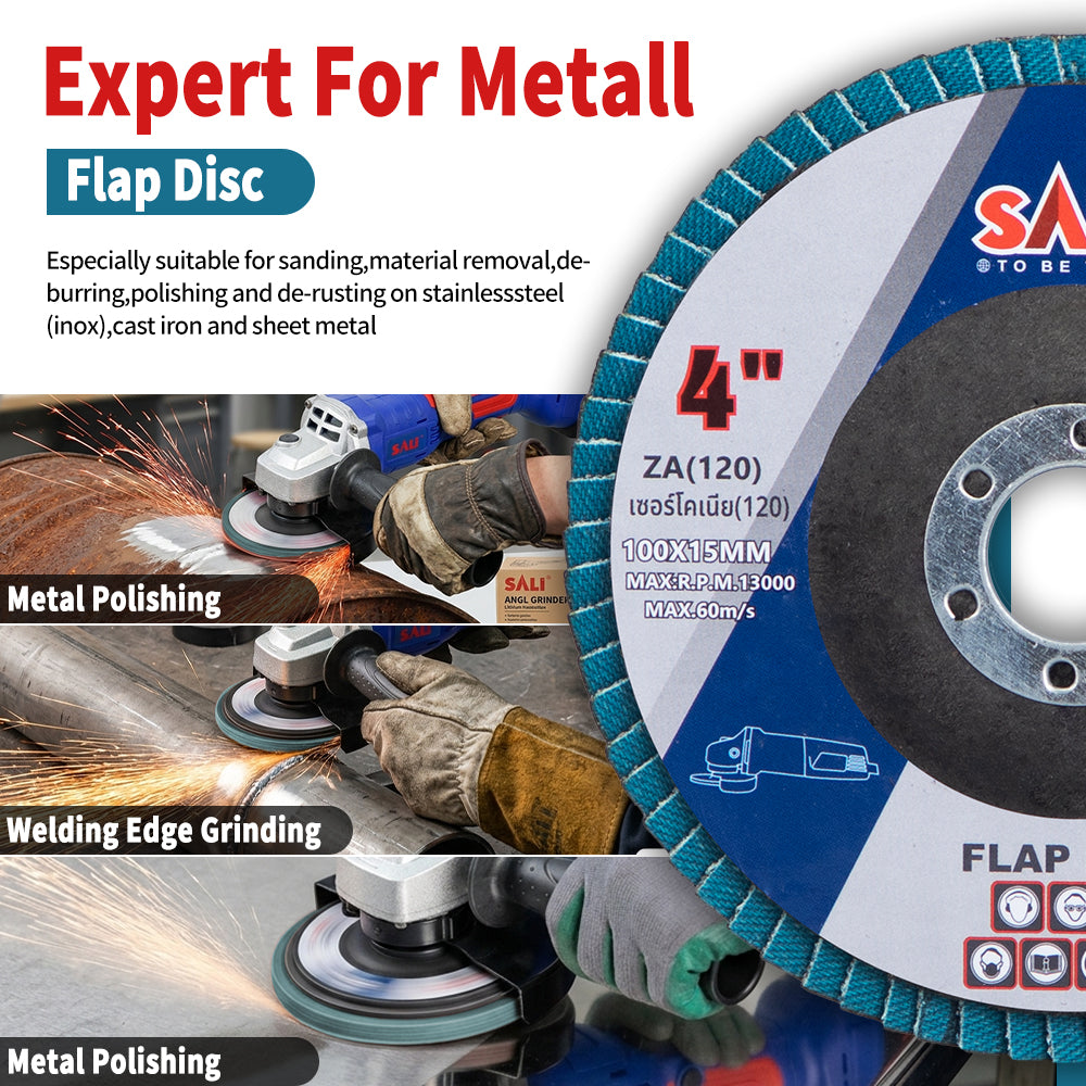 4-1/2" x 7/8" Zirconia Oxide Type 29 Flap Disc - 40/60/80/120 Grit