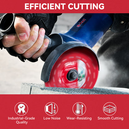 SALI 4-1/2 Inch Premium Continuous Rim Diamond Saw Blade with Cooling Holes, Wet & Dry Cutting for Porcelain Tile, Ceramic, Glass and Marble