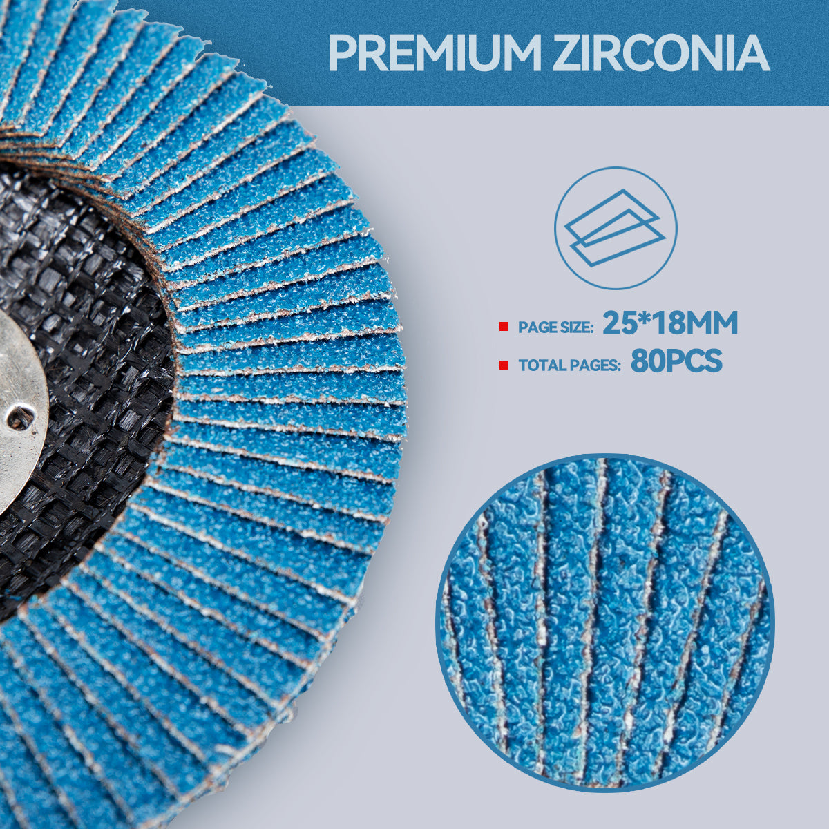 SALI 4.5 Inch Zirconia Flap Disc, Type 29 Angle Grinder Sanding Disc with 7/8" Arbor Hole, Abrasive Grinding Wheel for Metal, Steel and Stainless Steel Grinding, Multiple Grits Available