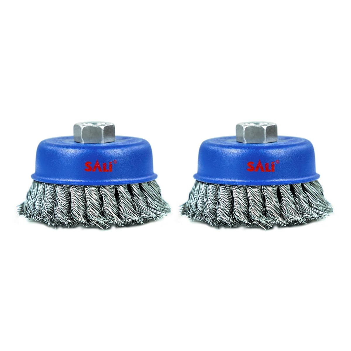 4” x 5/8-11 Twisted Knotted Cup Brush - 2 Pack