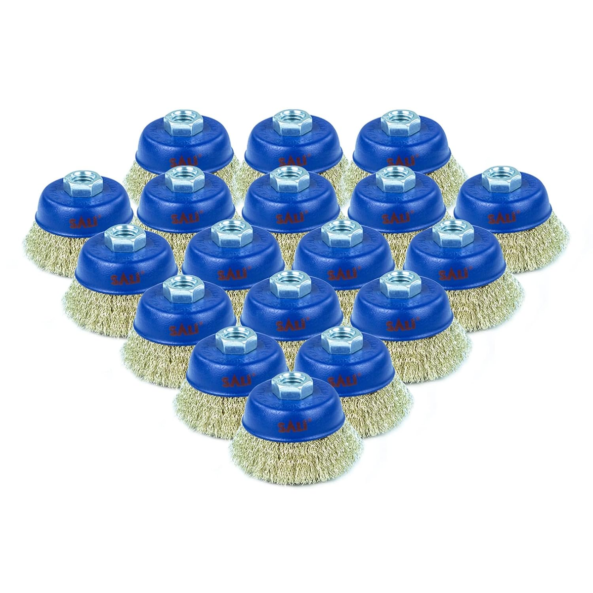 4” x 5/8-11 Coarse Crimped Cup Brush - 18 Pack