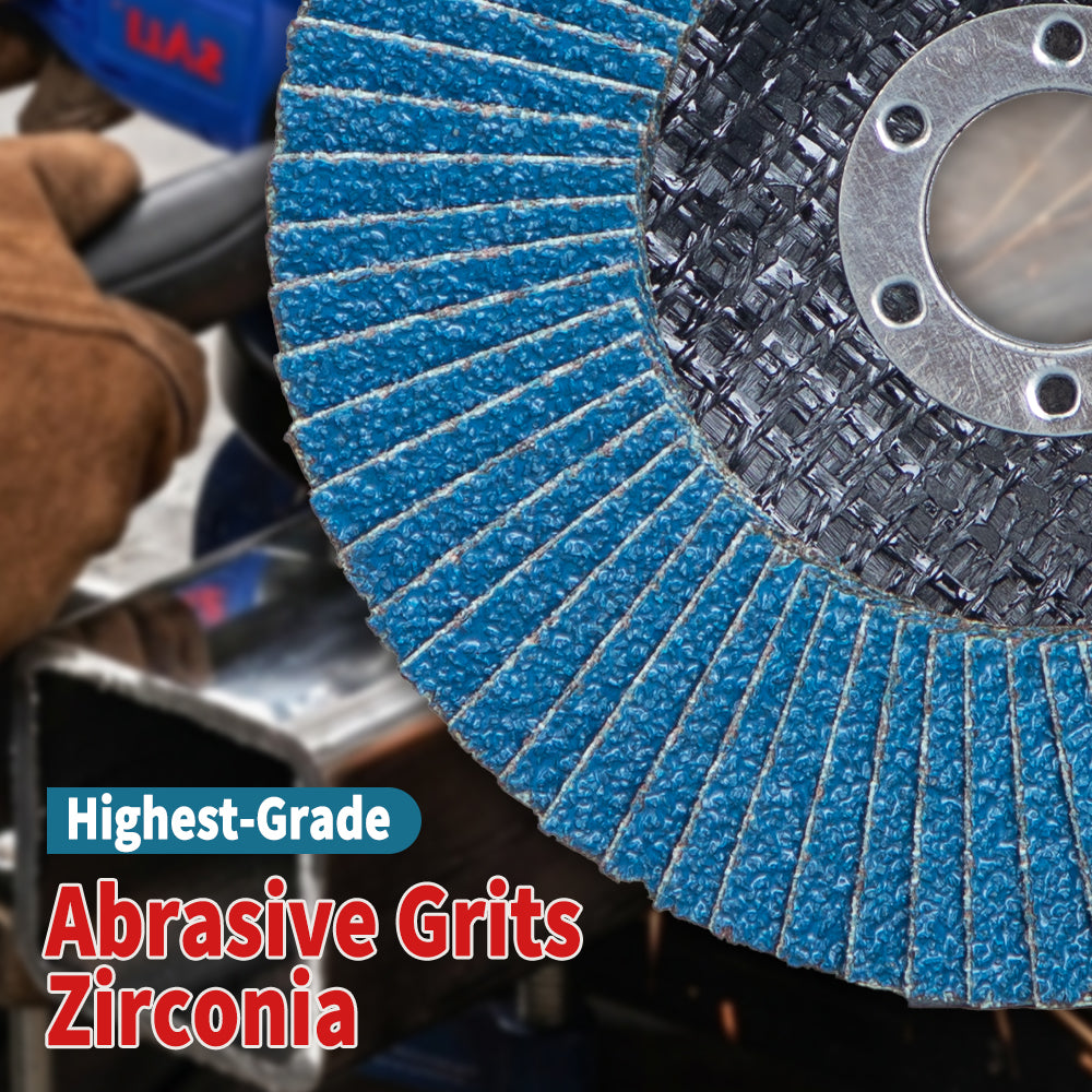 4-1/2" x 7/8" Zirconia Oxide Type 29 Flap Disc - 40/60/80/120 Grit