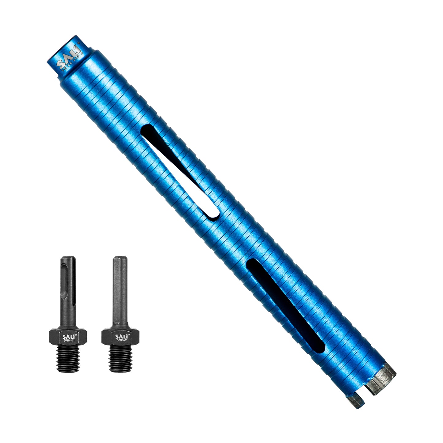 SALI Diamond Core Drill Bits  Diameter 10"/254mm Drilling Depth 5/8-11" Thread Core Bit Turbo Laser-Welded Segments for Cured Concrete with, Brick, Block, Masonry, with Two Adapters