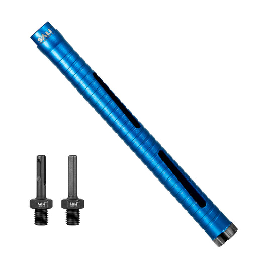 SALI Diamond Core Drill Bits  Diameter 10"/254mm Drilling Depth 5/8-11" Thread Core Bit Turbo Laser-Welded Segments for Cured Concrete with, Brick, Block, Masonry, with Two Adapters
