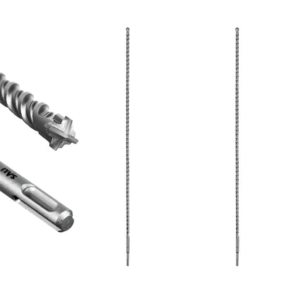 SALI SDS Plus Rotary Hammer Drill Bit  Concrete Drill Bit Kit Cross-Type Double Thread Carbide Material Suitable for Concrete, Brick, Cement Walls, Stone, Hammer Drill Bits for Concrete