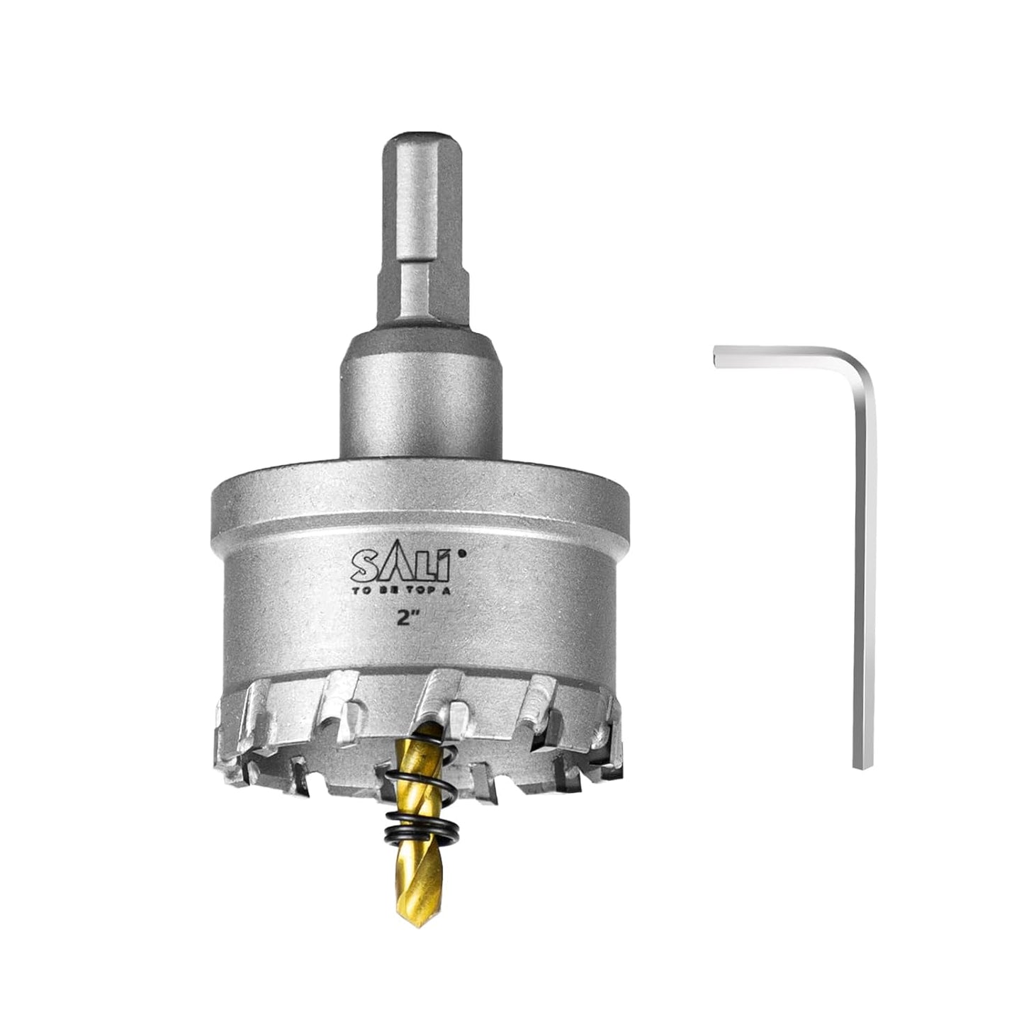 SALI 2" (51mm) TCT Hole Saw Kit Tungsten Carbide Tipped Hole Saw Drill Bit with Titanium-Plated Pilot Drill bit for Metal, Stainless Steel, Iron, Plastic