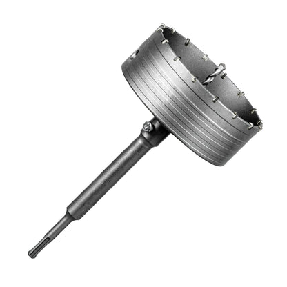 SALI Concrete Hole Saw Kits Tungsten Steel Wall Hole Cutter Drill Bit Sets with 220mm SDS Plus Shank Connecting Rod，110mm Center Positioning Drill Bits for Cement Wall Masonry Foam Brick