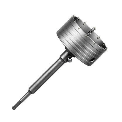 SALI Concrete Hole Saw Kits Tungsten Steel Wall Hole Cutter Drill Bit Sets with 220mm SDS Plus Shank Connecting Rod，110mm Center Positioning Drill Bits for Cement Wall Masonry Foam Brick