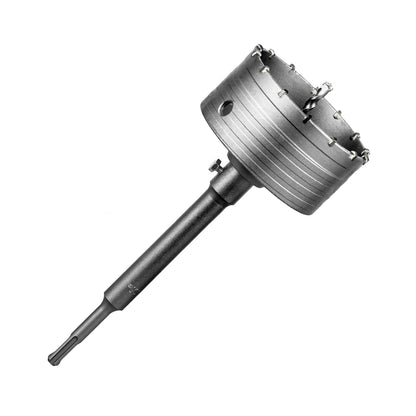 SALI Concrete Hole Saw Kits Tungsten Steel Wall Hole Cutter Drill Bit Sets with 220mm SDS Plus Shank Connecting Rod，110mm Center Positioning Drill Bits for Cement Wall Masonry Foam Brick