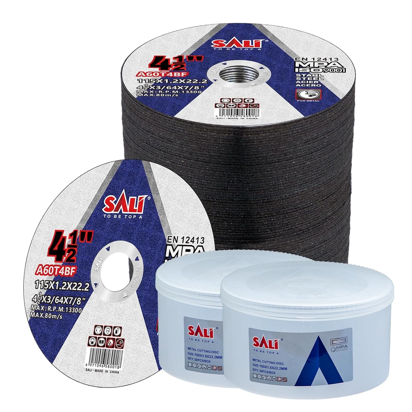 SALI 52 Pack Cut Off Wheel 4 1/2 Inch Cutting Wheels 4-1/2" x 3/64" x 7/8" for Metal & Stainless Steel, Angle Grinder Cutting Wheel,Cutting Discs Aggressive Cutting