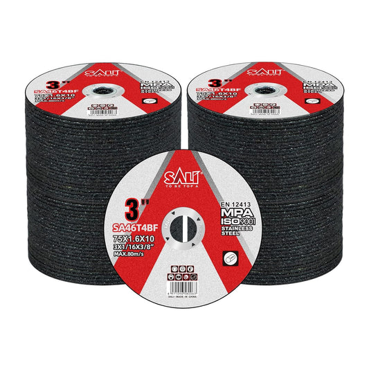 SALI 100 Pack Cut Off Wheels Cutting Wheels 3" x 1/16" x 3/8" Professional Cutting Stainless Steel for 3 in Angle Grinders and Die Grinders- Cutting Disc Aggressive Cutting Operating Up to 20380 RPM
