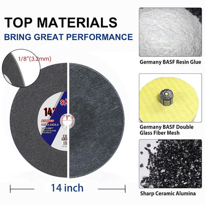 SALI Cut Off Wheels 3 Inch General Purpose Metal Cutting Wheel for 3 in Angle Grinders and Die Grinders- Cutting Disc Aggressive Cutting 3 * 1/32 * 1/4?Operating Up to 20380 RPM and 80