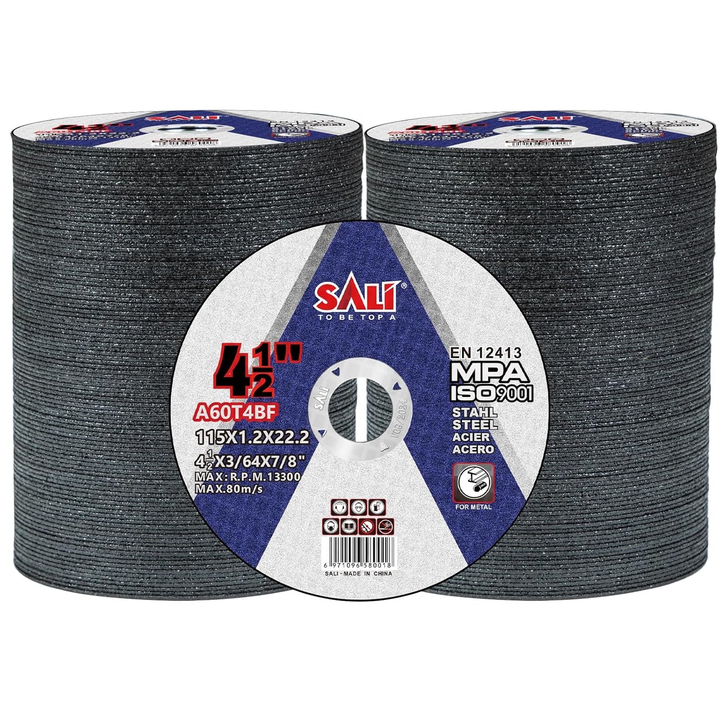 SALI 200 Pack Cut Off Wheel 4 1/2 Inch Cutting Wheels 4-1/2" x 3/64" x 7/8" for Metal & Stainless Steel, Angle Grinder Cutting Wheel,Cutting Discs with Aggressive Cutting