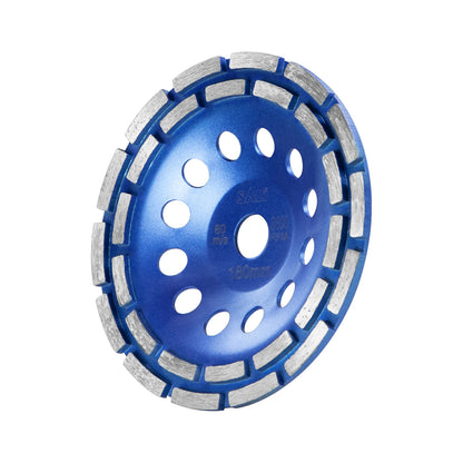 SALI Diamond Concrete Grinding Wheel 7 inch for Polishing and Cleaning Stone Concrete Surface, Cement, Marble, Rock, Granite, and Thinset Removing, Angle Grinder Segment Wheels Cup 180 * 22.2 MM