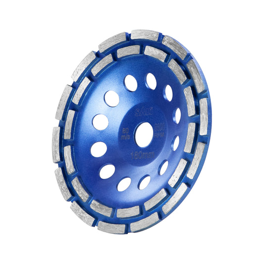 SALI Diamond Concrete Grinding Wheel 7 inch for Polishing and Cleaning Stone Concrete Surface, Cement, Marble, Rock, Granite, and Thinset Removing, Angle Grinder Segment Wheels Cup 180 * 22.2 MM