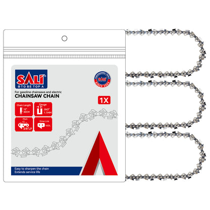 SALI 3 Pack Chainsaw Chains, Low Kickback Full Chisel Saw Chains for Gas and Electric Chainsaws, Durable Replacement Chains for Tree Cutting and Wood Cutting