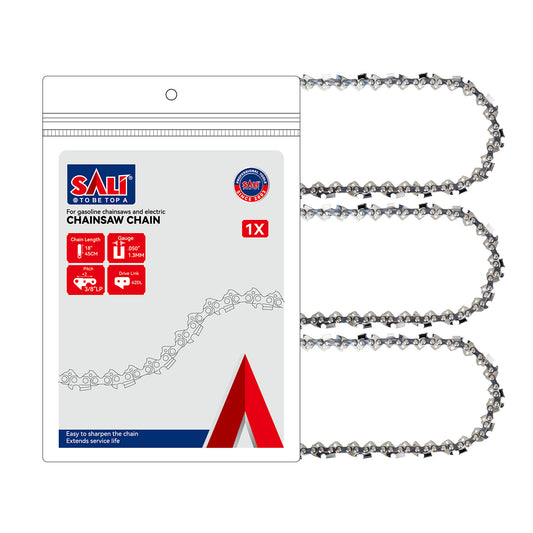 SALI 3 Pack Chainsaw Chains, Low Kickback Full Chisel Saw Chains for Gas and Electric Chainsaws, Durable Replacement Chains for Tree Cutting and Wood Cutting
