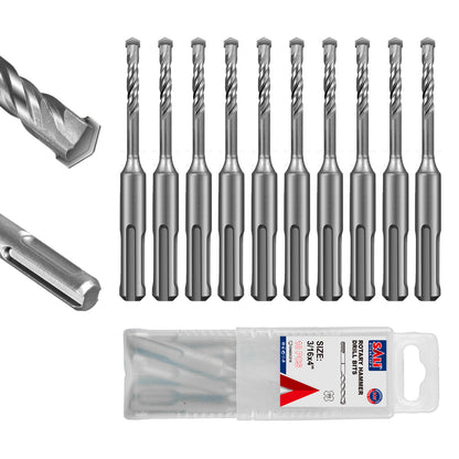 SALI SDS Plus Rotary Hammer Drill Bit, Carbide Tipped Concrete Drill Bit for Brick, Block, Stone and Masonry, Multiple Sizes Available
