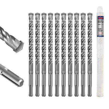 SALI SDS Plus Rotary Hammer Drill Bit, Carbide Tipped Concrete Drill Bit for Brick, Block, Stone and Masonry, Multiple Sizes Available