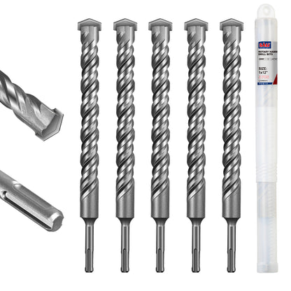 SALI SDS Plus Rotary Hammer Drill Bit, Carbide Tipped Concrete Drill Bit for Brick, Block, Stone and Masonry, Multiple Sizes Available