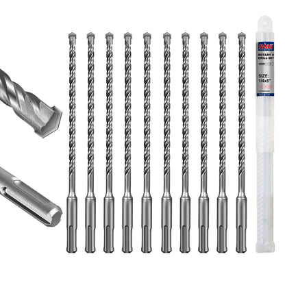 SALI SDS Plus Rotary Hammer Drill Bit, Carbide Tipped Concrete Drill Bit for Brick, Block, Stone and Masonry, Multiple Sizes Available