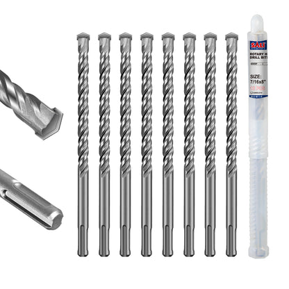 SALI SDS Plus Rotary Hammer Drill Bit, Carbide Tipped Concrete Drill Bit for Brick, Block, Stone and Masonry, Multiple Sizes Available