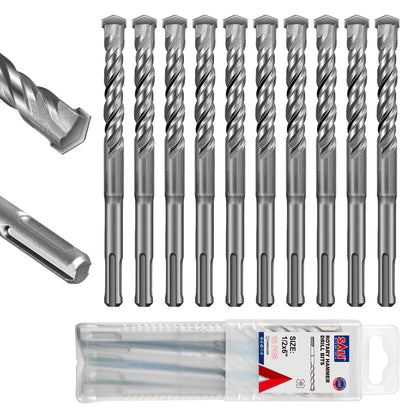SALI SDS Plus Rotary Hammer Drill Bit, Carbide Tipped Concrete Drill Bit for Brick, Block, Stone and Masonry, Multiple Sizes Available