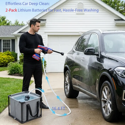 Cordless Portable Electric High Pressure Water Spray Gun Car Washer