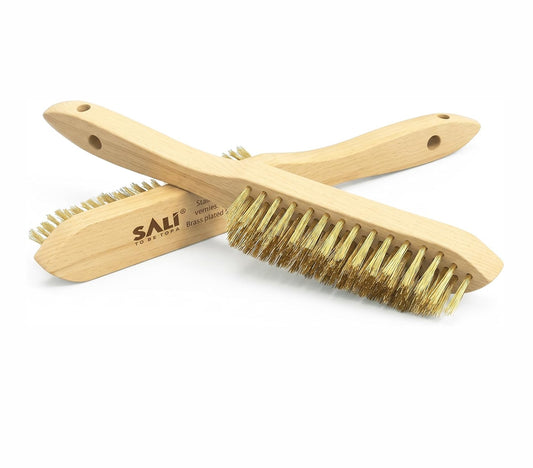 Heavy Duty Copper Plated Steel Brushes - 2 Pack