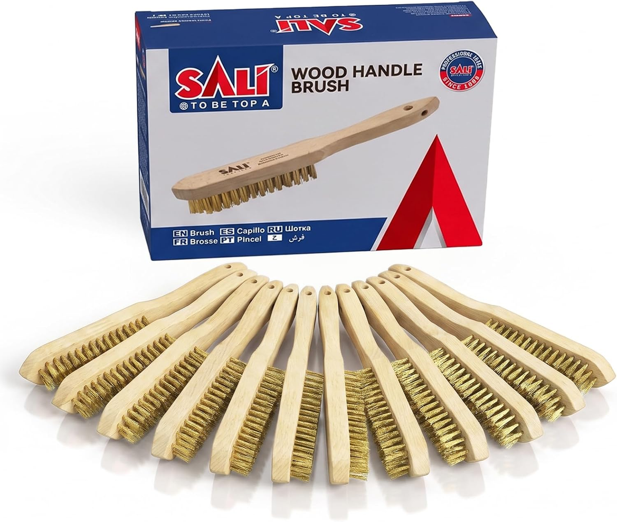 Heavy Duty Copper Plated Steel Brushes - 12 Pack