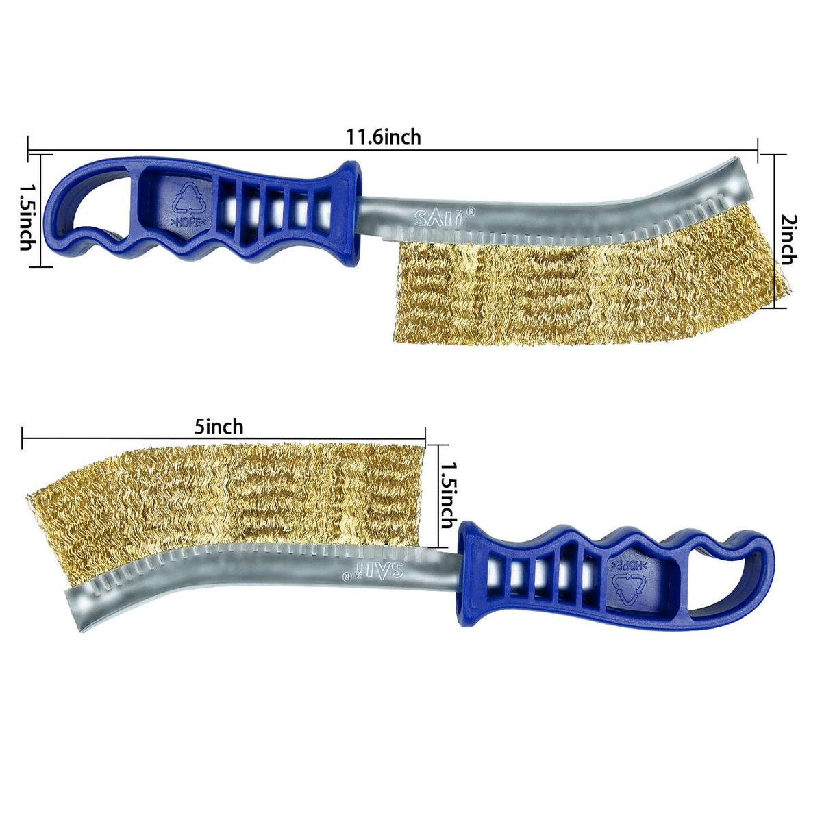 Heavy Duty Wire Brushes - 2 Pack