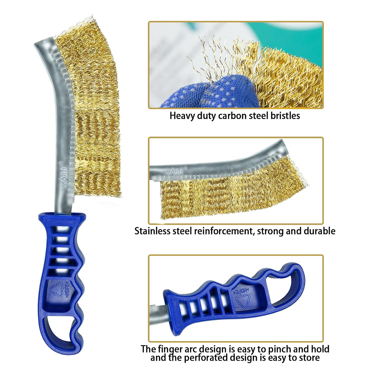 Heavy Duty Wire Brushes - 2 Pack