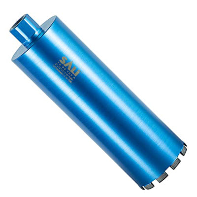SALI Wet Diamond Core Drill Bits, Laser Welded Turbo Segment Core Bits with Multiple Diameters, Lengths & Thread Options for Concrete, Rebar, Brick, Block and Masonry Drilling