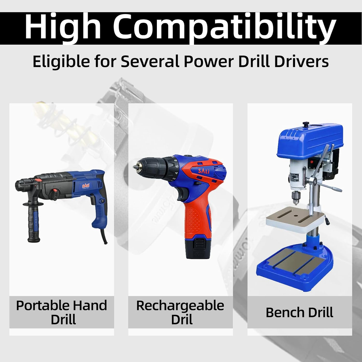 SALI 1-11/16" TCT Hole Saw Kit with Titanium-Plated Pilot Drill for Metal & Stainless Steel