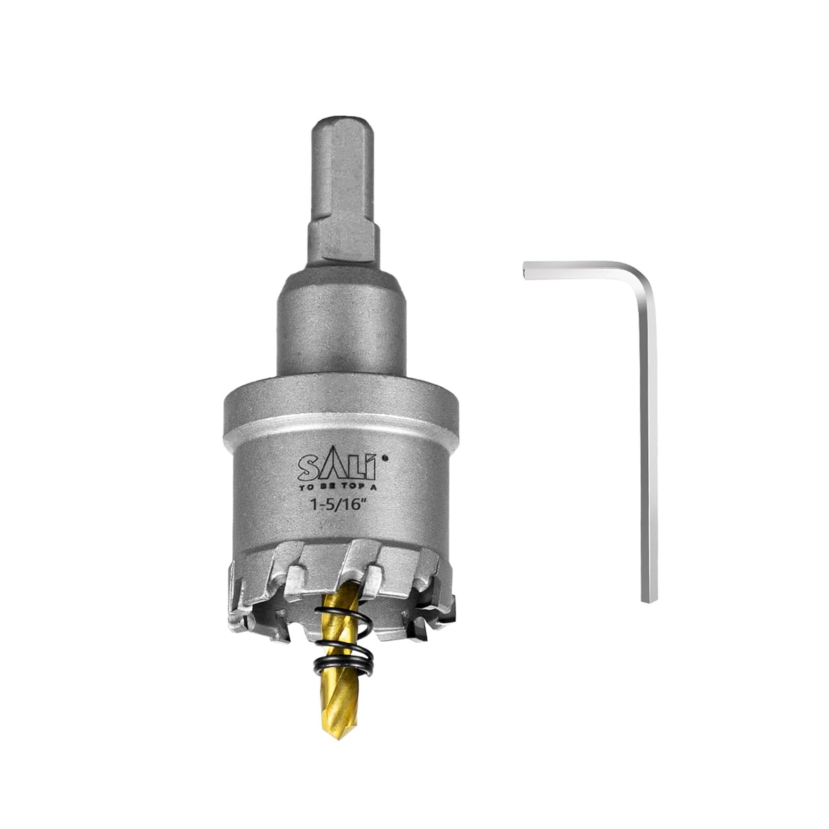 SALI 1-5/16" TCT Hole Saw Kit with Titanium-Plated Pilot Drill for Metal & Stainless Steel
