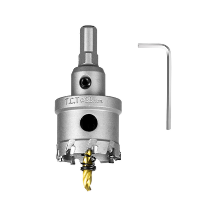 SALI 1-1/2" TCT Hole Saw Kit with Titanium-Plated Pilot Drill for Metal & Stainless Steel