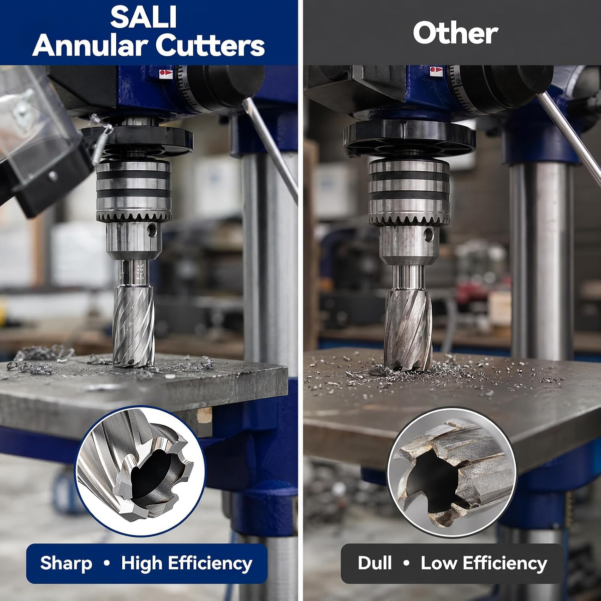 SALI 1" HSS Annular Cutter for Mag Drill – 3/4" Weldon Shank, 1" Cutting Depth