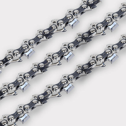 SALI 3 Pack Chainsaw Chains, Low Kickback Full Chisel Saw Chains for Gas and Electric Chainsaws, Durable Replacement Chains for Tree Cutting and Wood Cutting